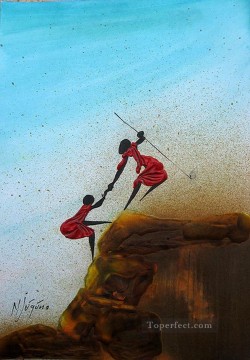 繊細なバランスのアフリカン Oil Paintings